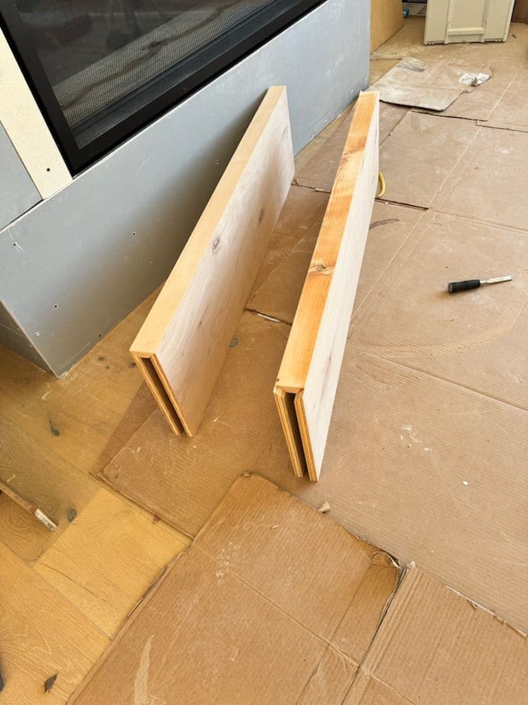 Custom Living Room Transformation with Fireplace and LED Shelves